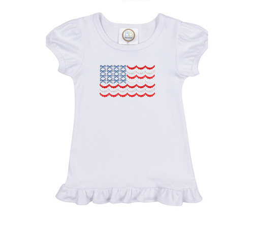 Patriotic bow flag